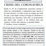 Cartel apoyo coronavirus