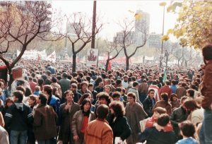 A2 - 115 Manifestación Prorreferendum OTAN diciembre 1984 (2) Paseo de la Castellana.